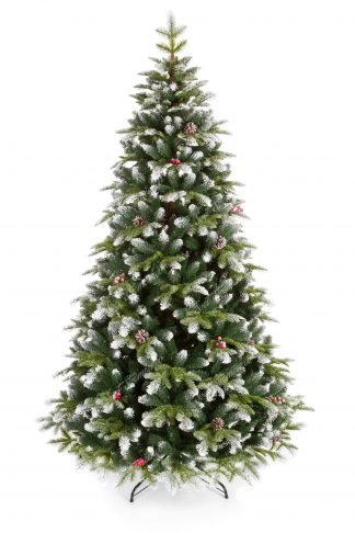 Umelý vianočný stromček 3D Jedľa Zasnežená sa vyznačuje svojou dvojfarebnosťou ihličia , ktoré je po koncoch zasnežené umelým snehom. Stromček ma pekný tvar a cely je postavený na kovovom stojane.