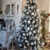 Umetno božično drevo 3D Smreka Ledena Ozka 210cm