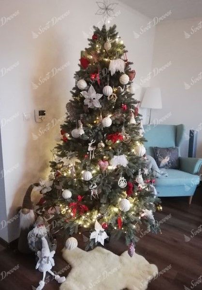 Umetno božično drevo 3D Smreka Ledena 210cm