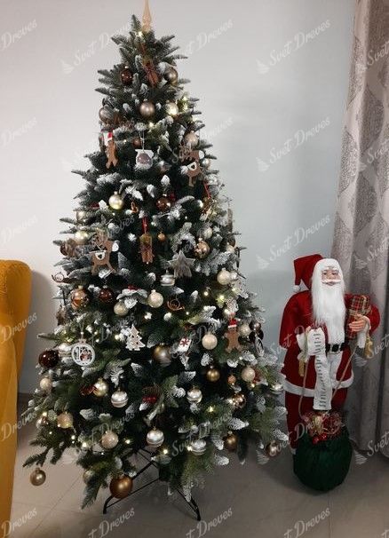Umetno božično drevo 3D Zasnežena Jelka 210cm