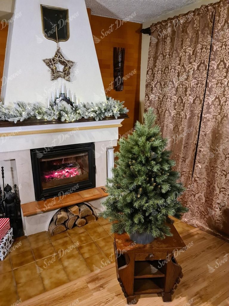 Božično drevo 3D Mini Bor v cvetličnem lončku