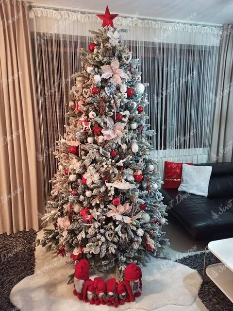 Božično drevo 3D Smreka Kraljevska 240cm Bela