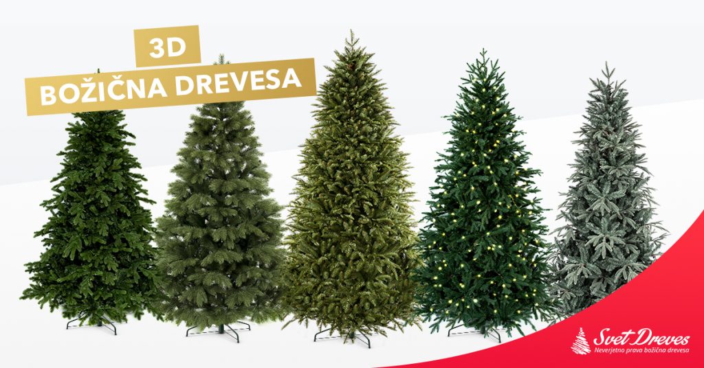 Umetna božična 3D drevesa
