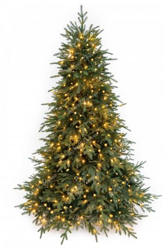 Umetno božično drevo 3D Smreka Močna LED z LED lučkami
