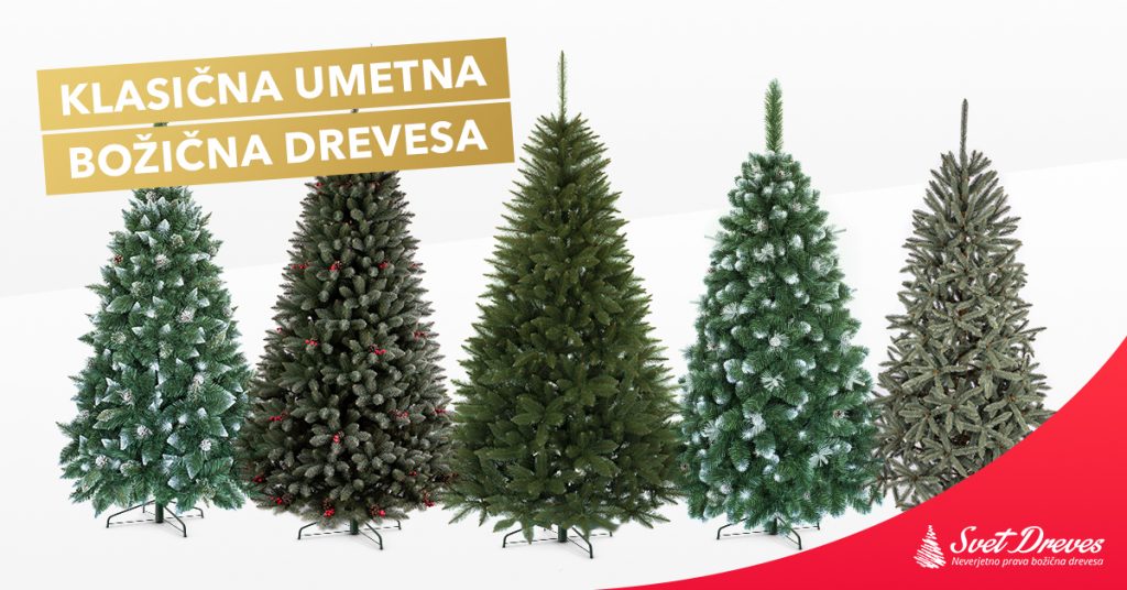 Klasična umetna božična drevesa