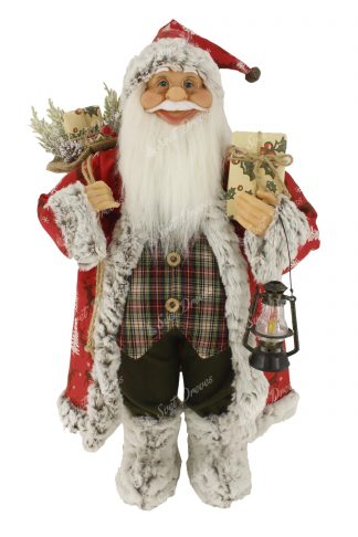 Dekoracija Santa Claus tradicionalni vzorčasti 60cm