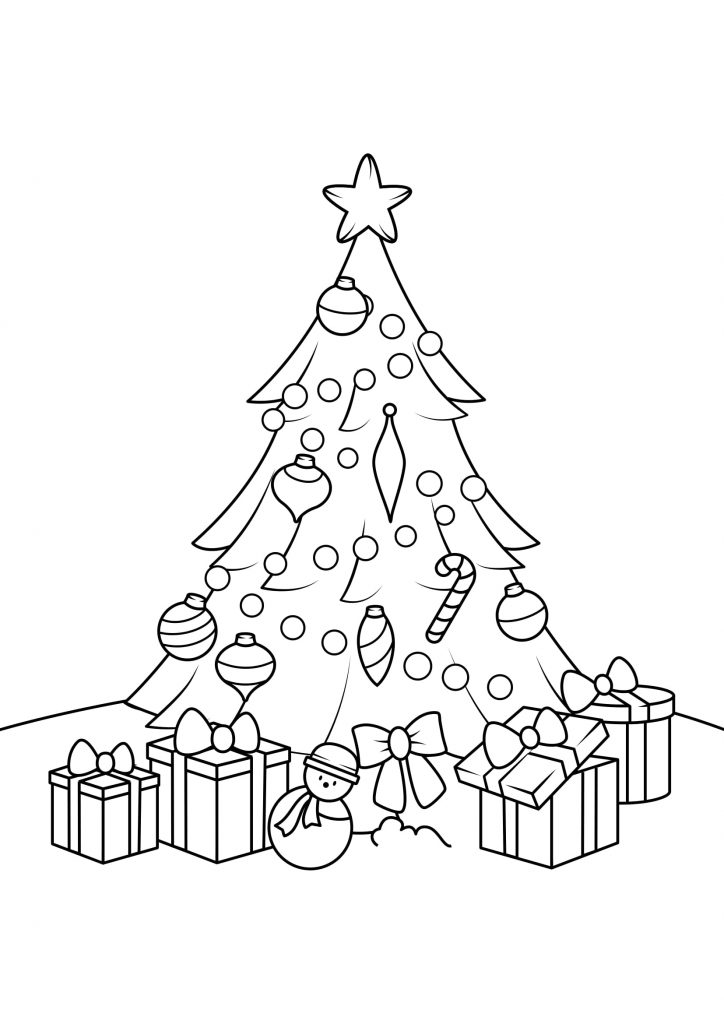 Pobarvanka, božično drevo