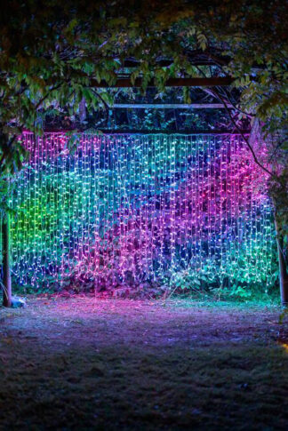 Kombinirana LED svetlobna zavesa Twinkly Curtain 1,5 m RGB-AWW 210LED