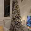 Okrašeno Umetno božično drevo Bela Ozka Smreka 220cm