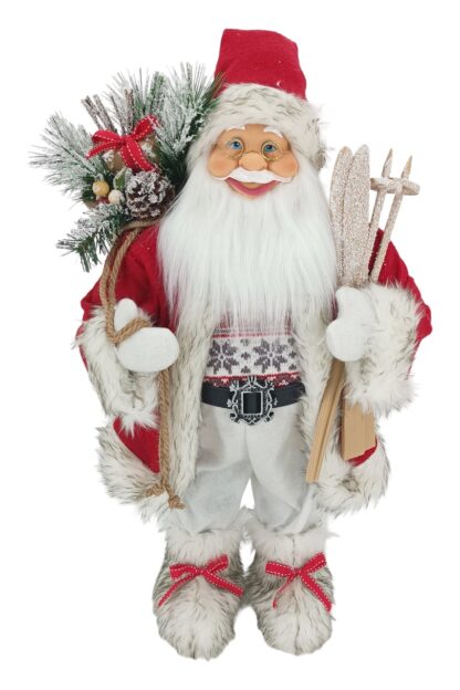 Dekoracija Santa Claus Rdeče-bel 60cm