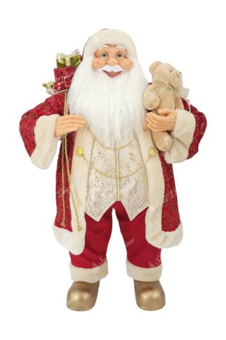 Dekoracija Santa Claus rdeče-zlat 80cm