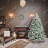 Umetno božično drevesce 3D Smreka Srebrna