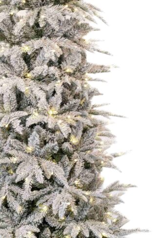 Umetno božično drevesce 3D Jelka Bela Vitka LED