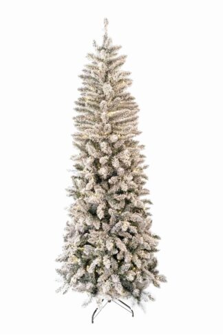 Umetno božično drevo Bela Ozka Smreka LED