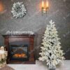 Umetno božično drevesce 3D Smreka Arktična v lončku 150cm 250LED
