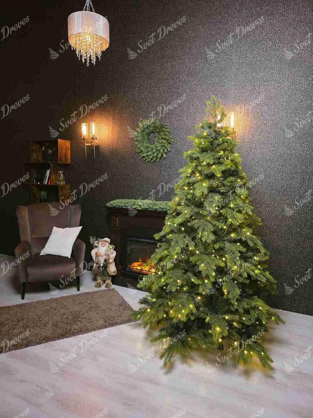 Umetno božično drevo 3D Smreka Skandinavska 270cm LED800