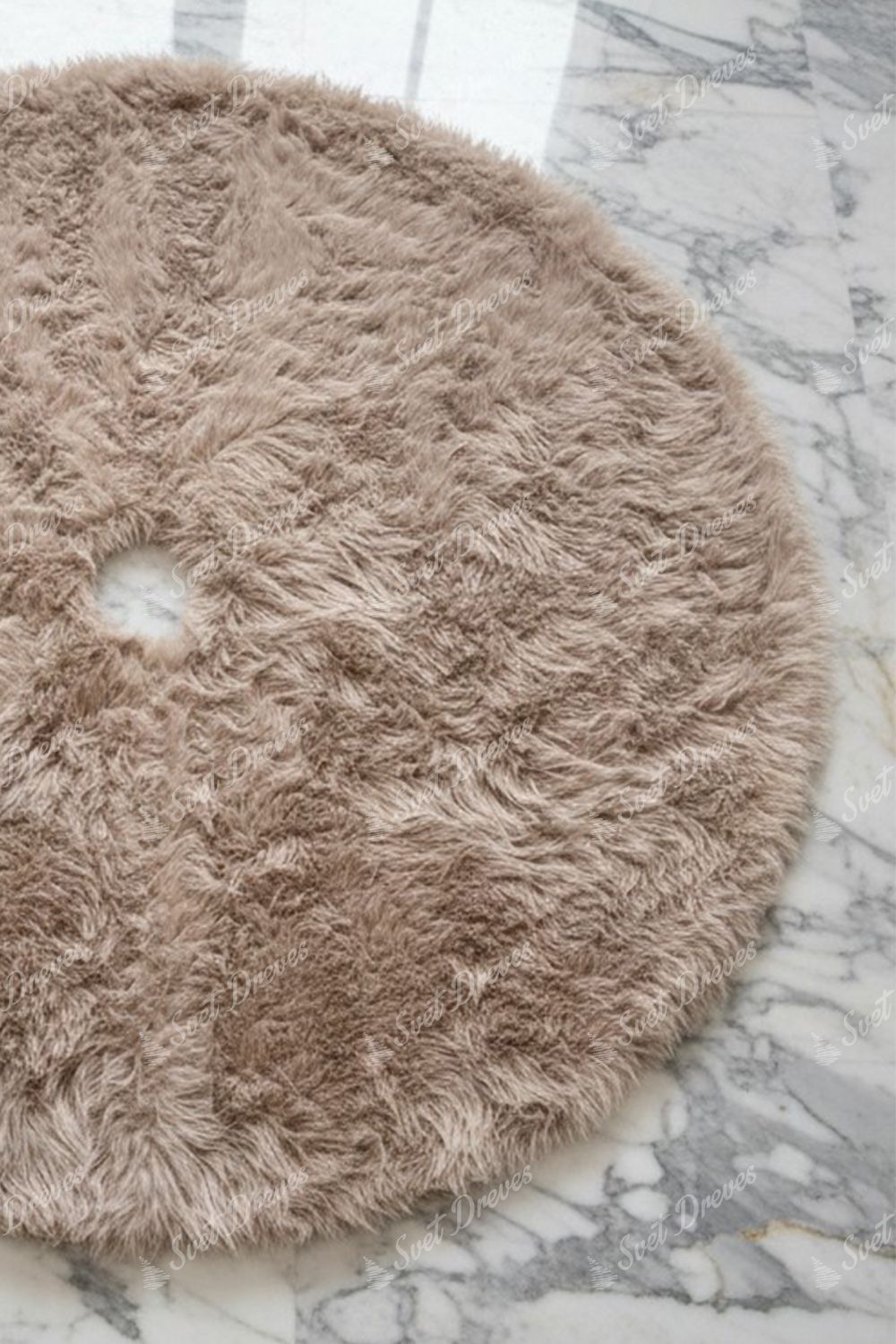 Krem preproga za pod božično drevo 122cm