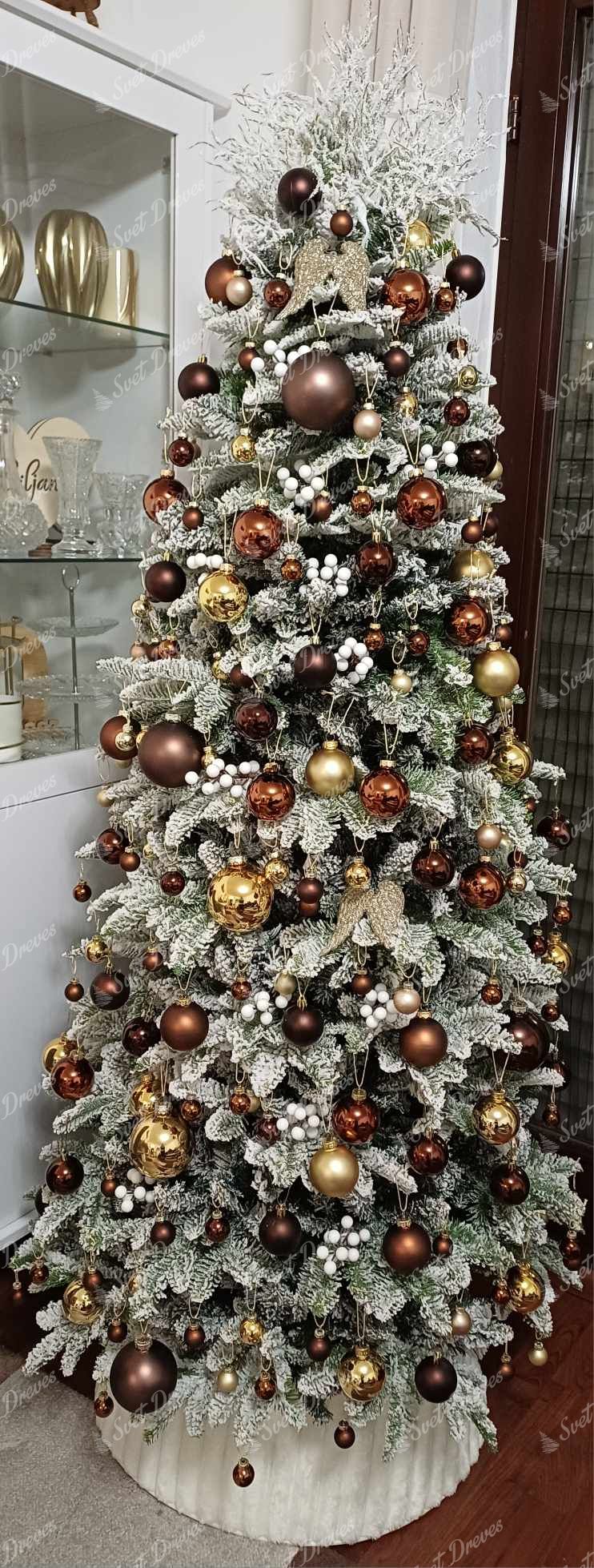 Umetno božično drevesce 3D Jelka Pirenejska Zasnežena 210cm