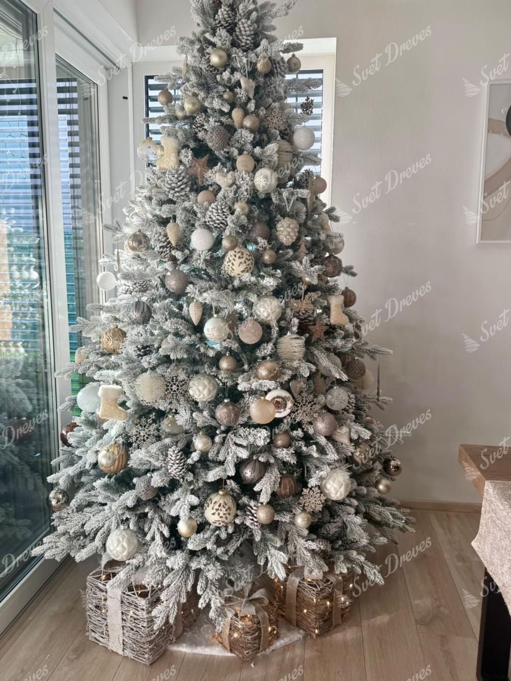 Umetno božično drevesce 3D Smreka Polarna 240cm