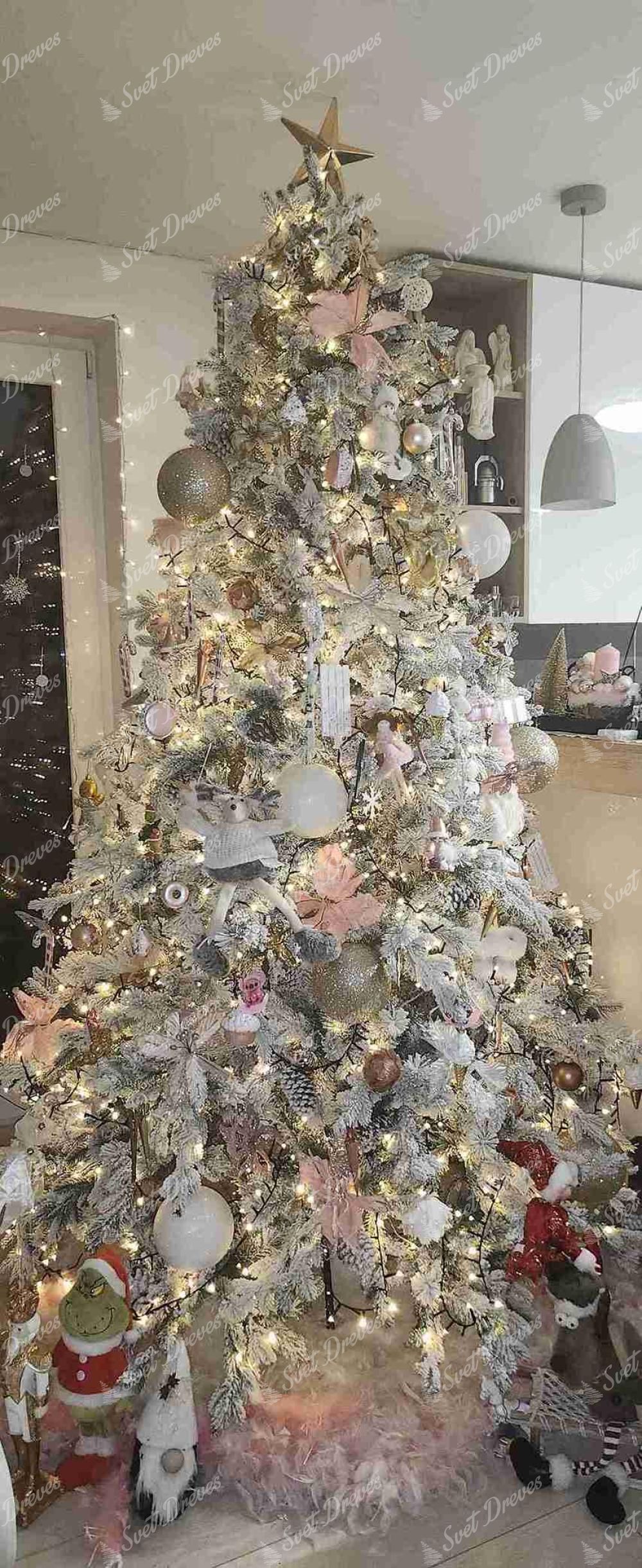 Umetno božično drevesce 3D Smreka Polarna 240cm