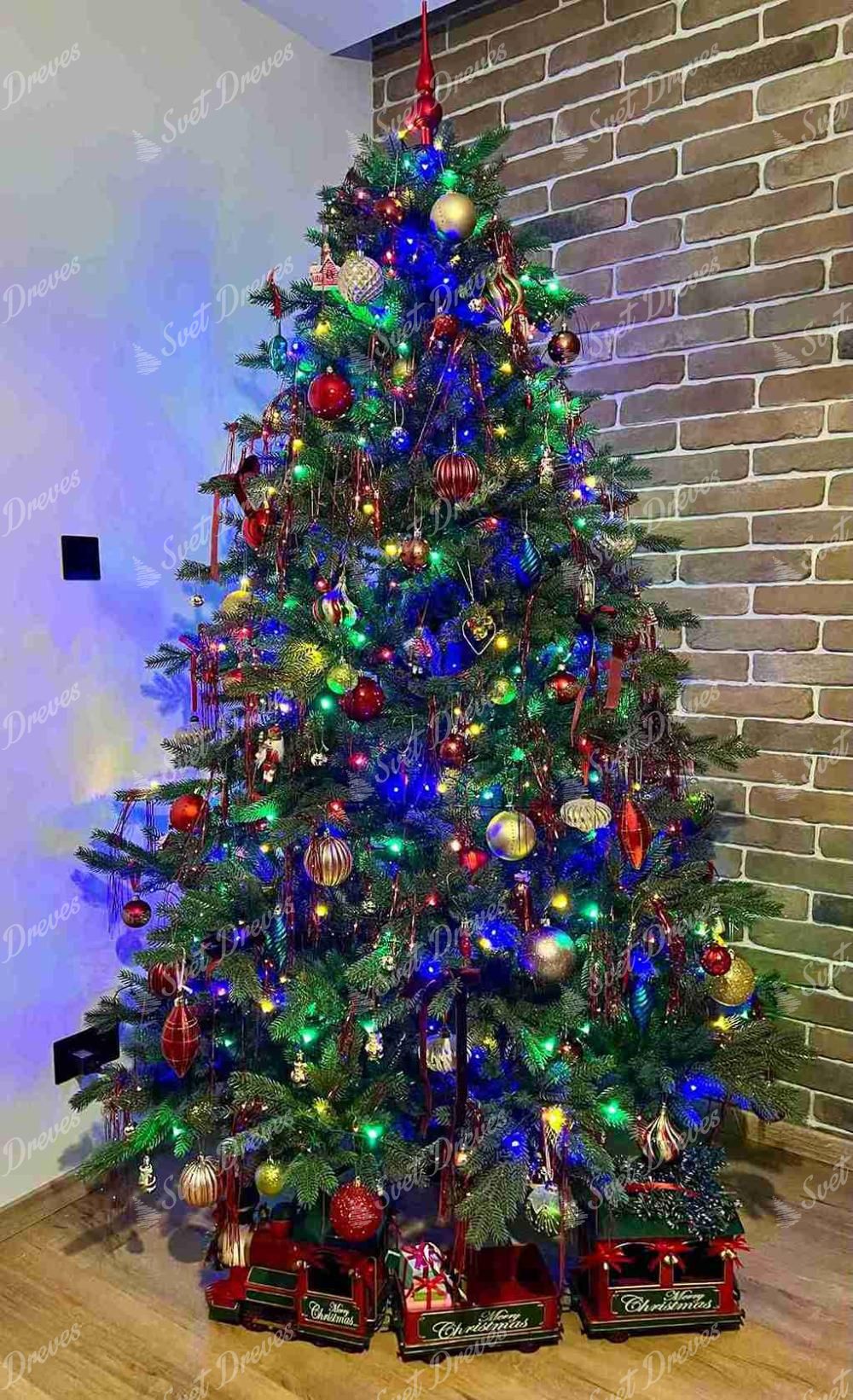 Umetno božično drevo FULL 3D Smreka Ekskluzivna 210cm