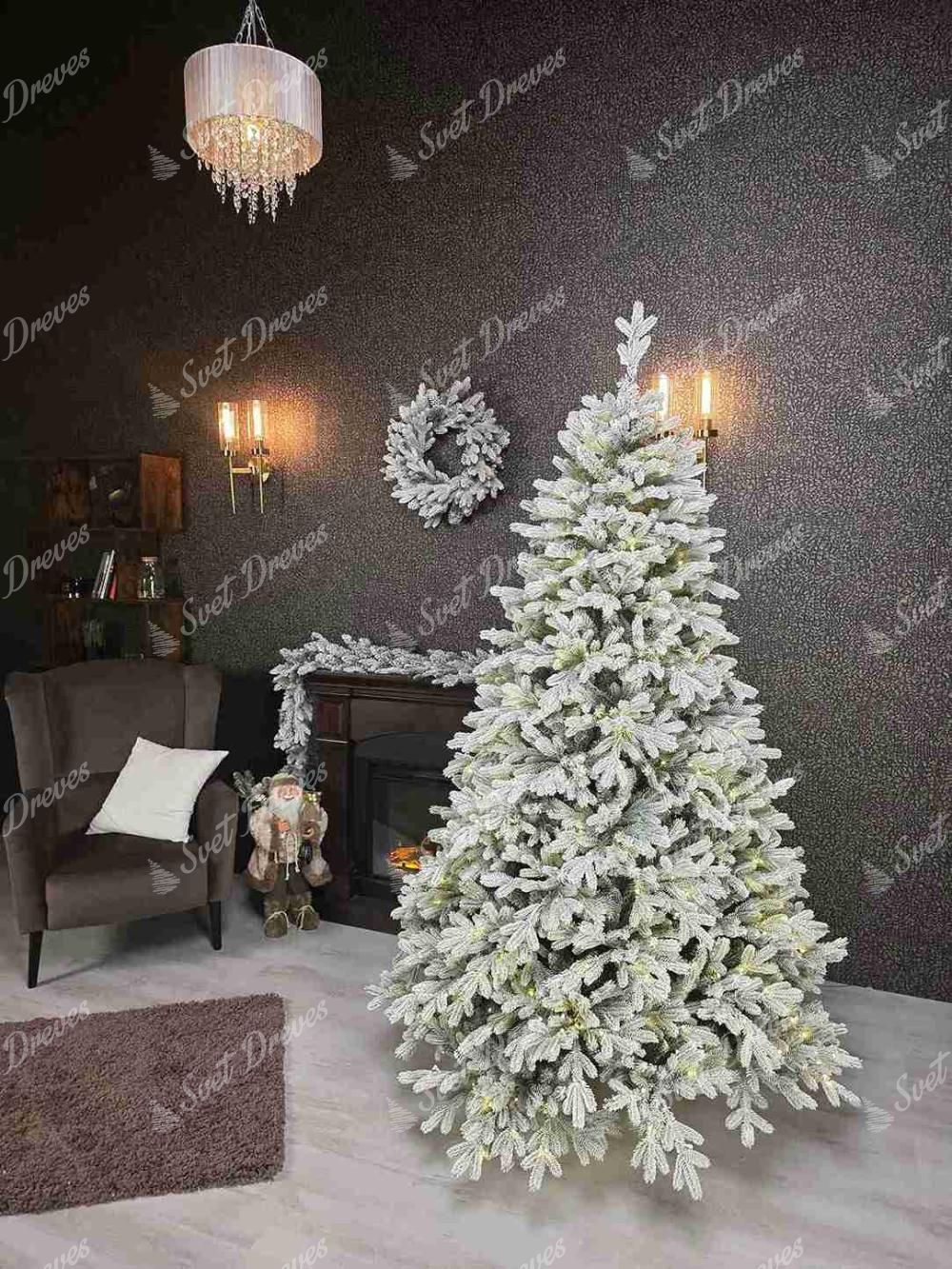 Božično drevo 3D Laponska Smreka 210cm LED600